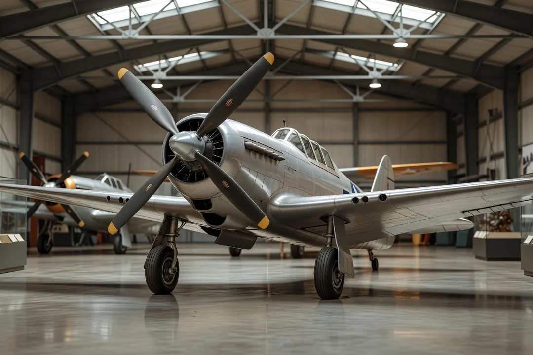 Chasseur monomoteur français restauré de la Seconde Guerre mondiale exposé en musée de l’aviation