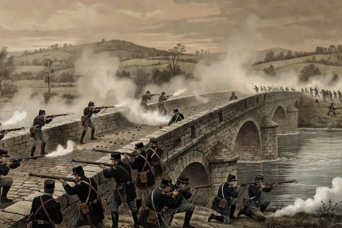 Reconstitution d'une scene de combat dans un village franc-comtois pendant la guerre de 1870