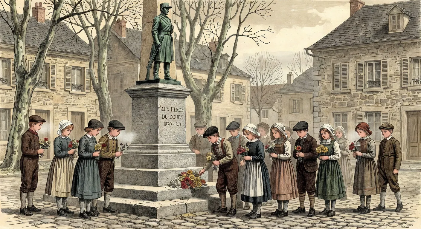 Ceremonie du 8 mai au monument aux morts dans le Doubs
