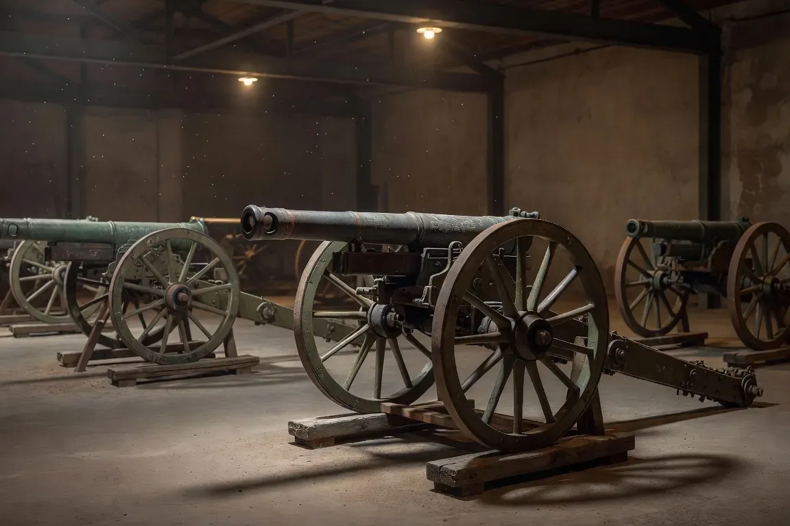 Pièces d'artillerie lourde 14-18 conservées dans une collection régionale à Besançon
