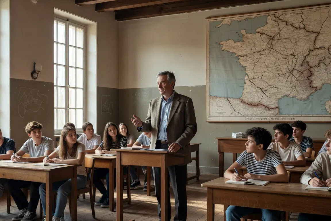 Pierre Vauthier en intervention pédagogique devant des collégiens du Doubs