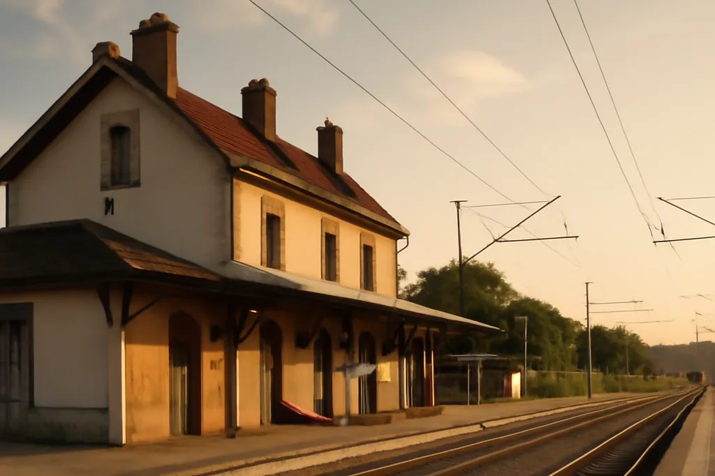 Gare ferroviaire de Valdahon dans le Doubs, à proximité du lieu de mémoire du 27 août 1944
