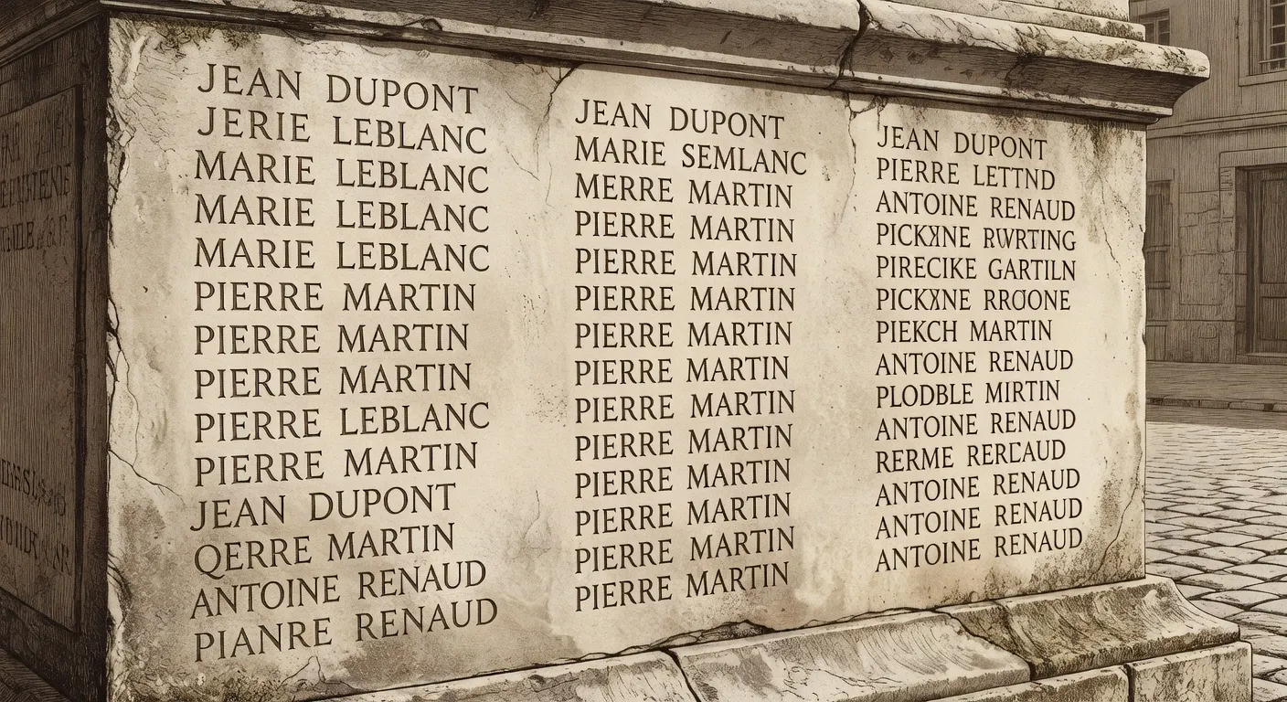 Monument aux morts de la Premiere Guerre mondiale dans une commune du Doubs