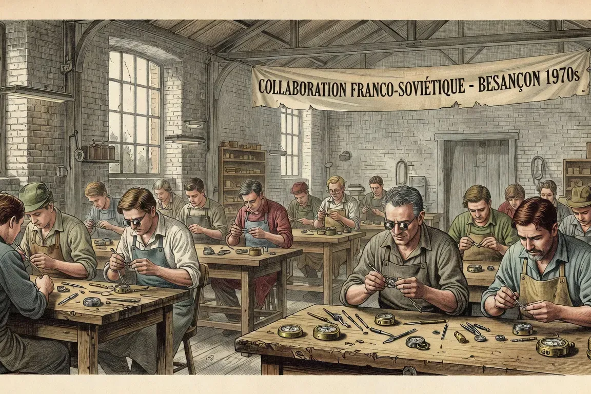 Montres Slava assemblees a Besancon avec des mouvements sovietiques