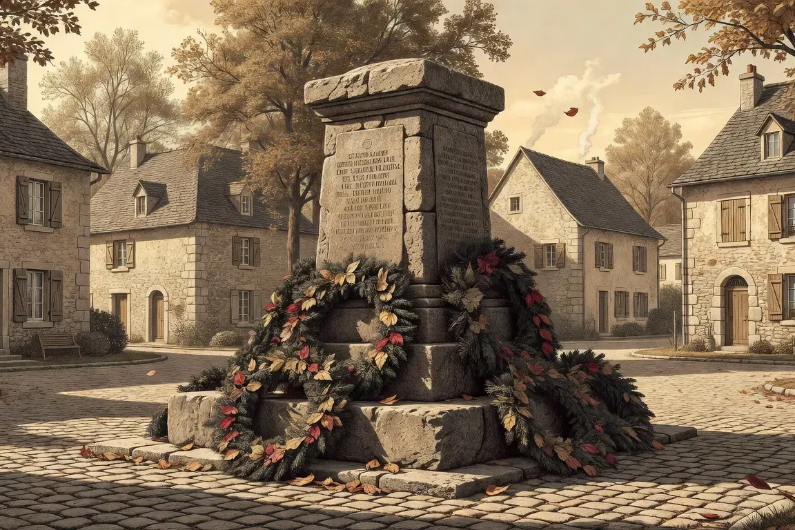 Stele commemorative de la Resistance sur le plateau du Lomont dans le Doubs