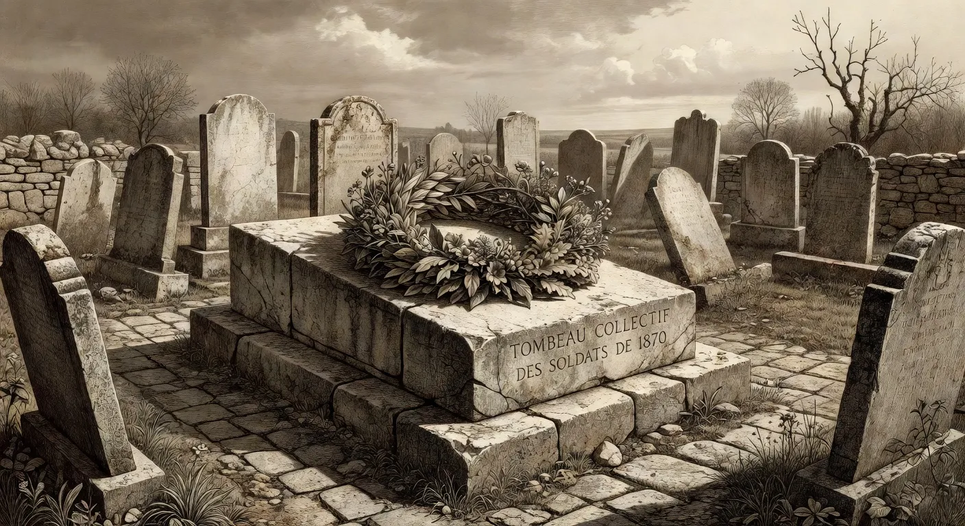 Monument commemoratif de 1870 a Pontarlier pres de la frontiere suisse