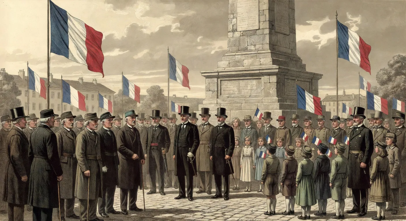 Cérémonie du souvenir dans le Doubs, drapeau français