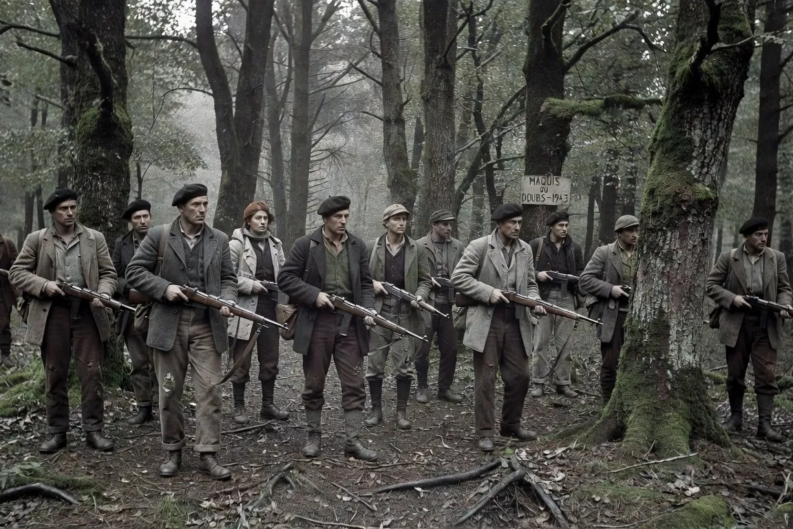 Résistants français dans les forêts du Doubs, maquis Franche-Comté 1943